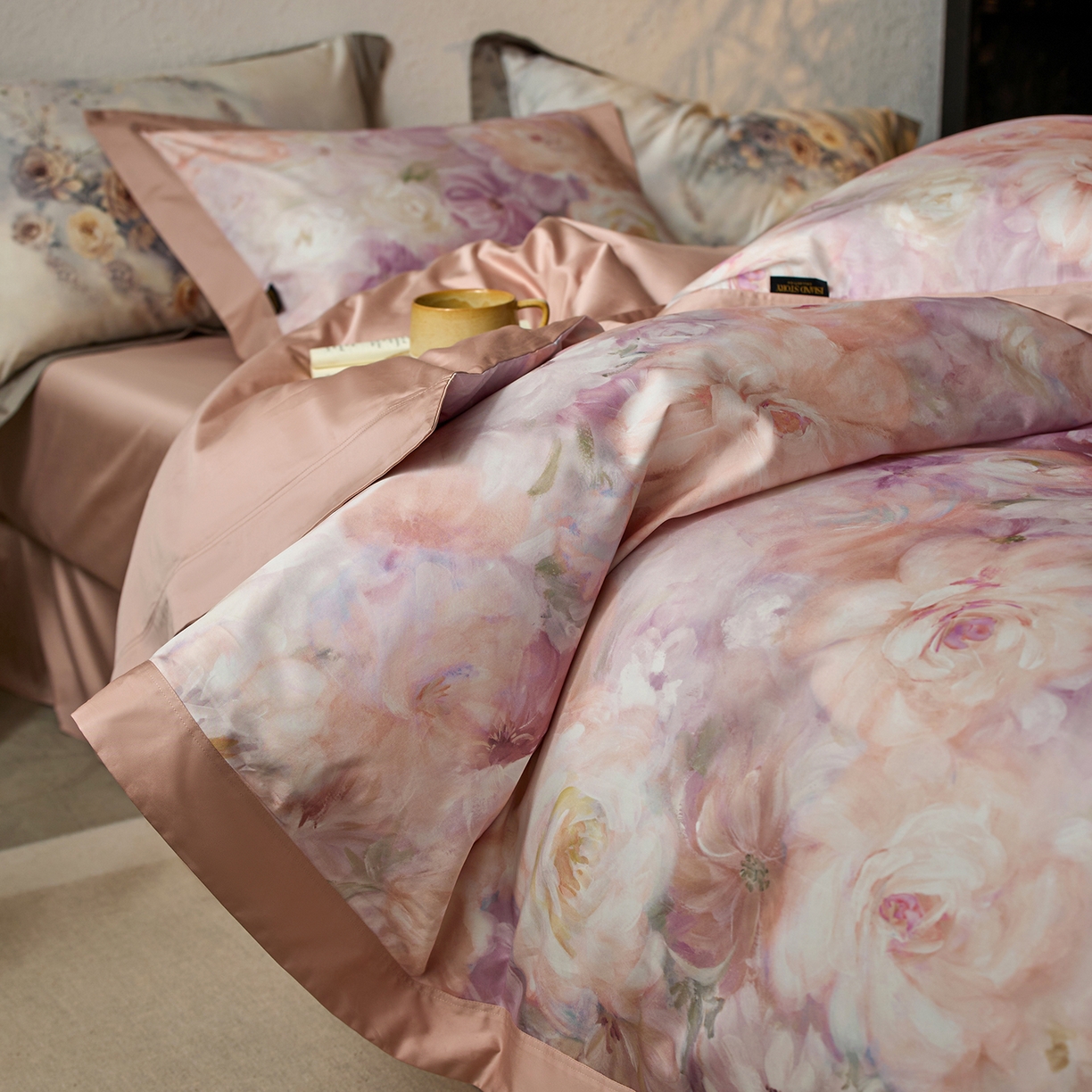 轩和家居 2025新款轻奢A类70S长绒棉纯棉印花四件套-第三组 伊犁花甸