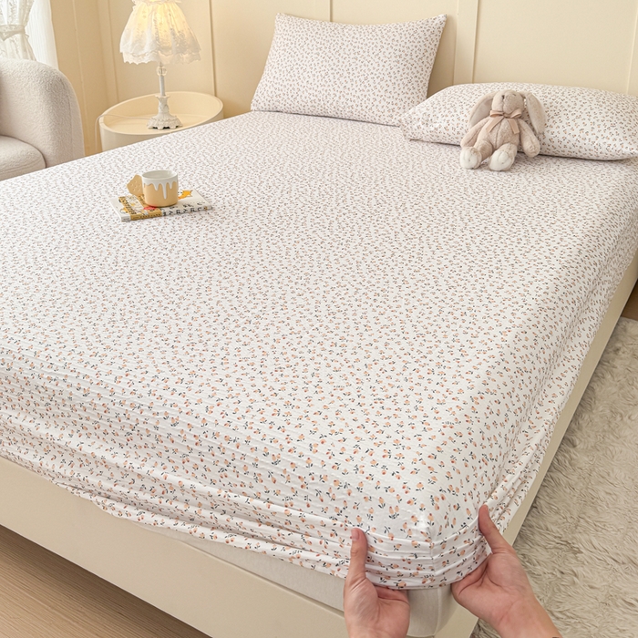 91家纺网 家纺一手货源 找家纺 小萌虎2025新款双层纱皱皱棉床笠 拓颖