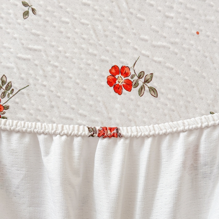 91家纺网 家纺一手货源 找家纺 小萌虎2025新款双层纱皱皱棉床笠 黛莉