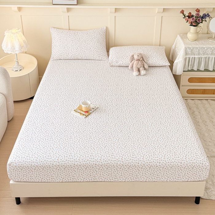 91家纺网 家纺一手货源 找家纺 小萌虎2025新款双层纱皱皱棉床笠 拓颖