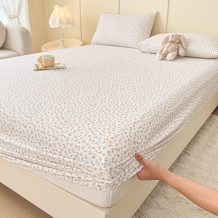 91家纺网 家纺一手货源 找家纺 小萌虎2025新款双层纱皱皱棉床笠 拓颖