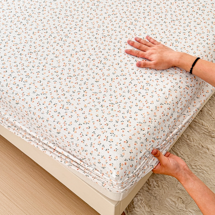 91家纺网 家纺一手货源 找家纺 小萌虎2025新款双层纱皱皱棉床笠 拓颖