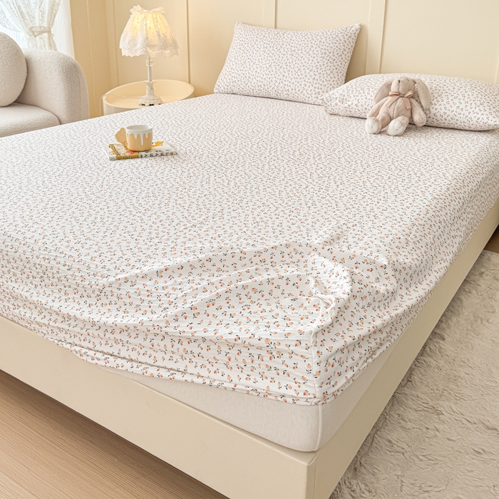 91家纺网 家纺一手货源 找家纺 小萌虎2025新款双层纱皱皱棉床笠 拓颖