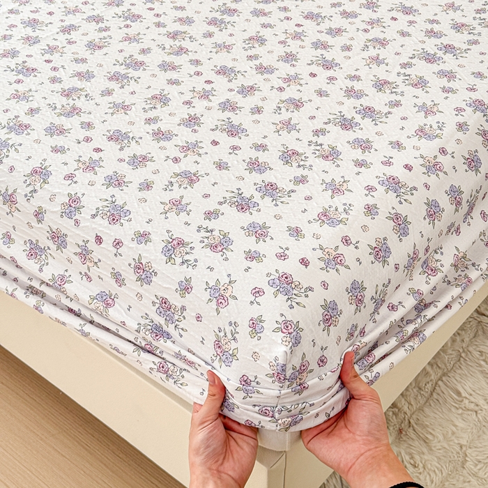 91家纺网 家纺一手货源 找家纺 小萌虎2025新款双层纱皱皱棉床笠 仙游记