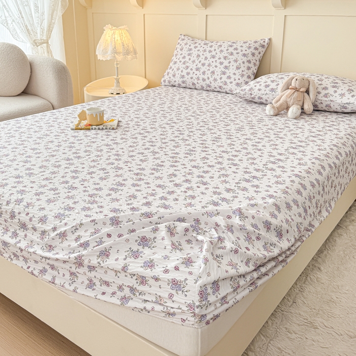 91家纺网 家纺一手货源 找家纺 小萌虎2025新款双层纱皱皱棉床笠 仙游记