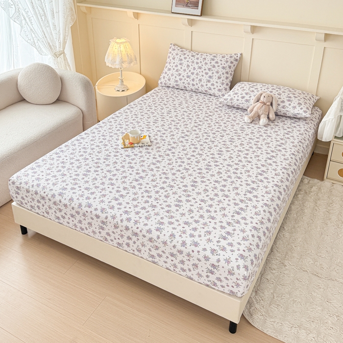 91家纺网 家纺一手货源 找家纺 小萌虎2025新款双层纱皱皱棉床笠 仙游记