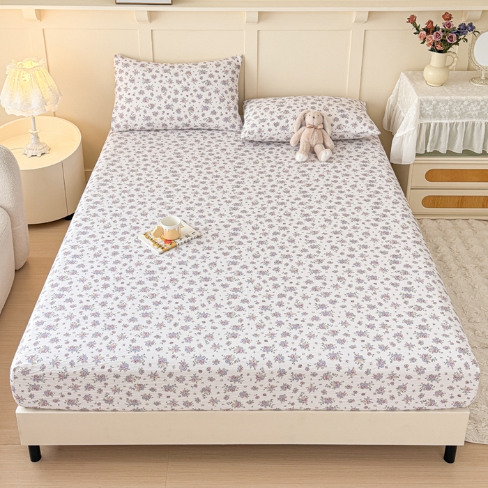 91家纺网 家纺一手货源 找家纺 小萌虎2025新款双层纱皱皱棉床笠 仙游记