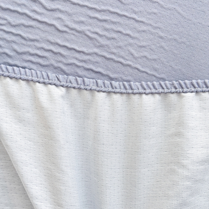 91家纺网 家纺一手货源 找家纺 小萌虎2025新款双层纱皱皱棉床笠 简灰