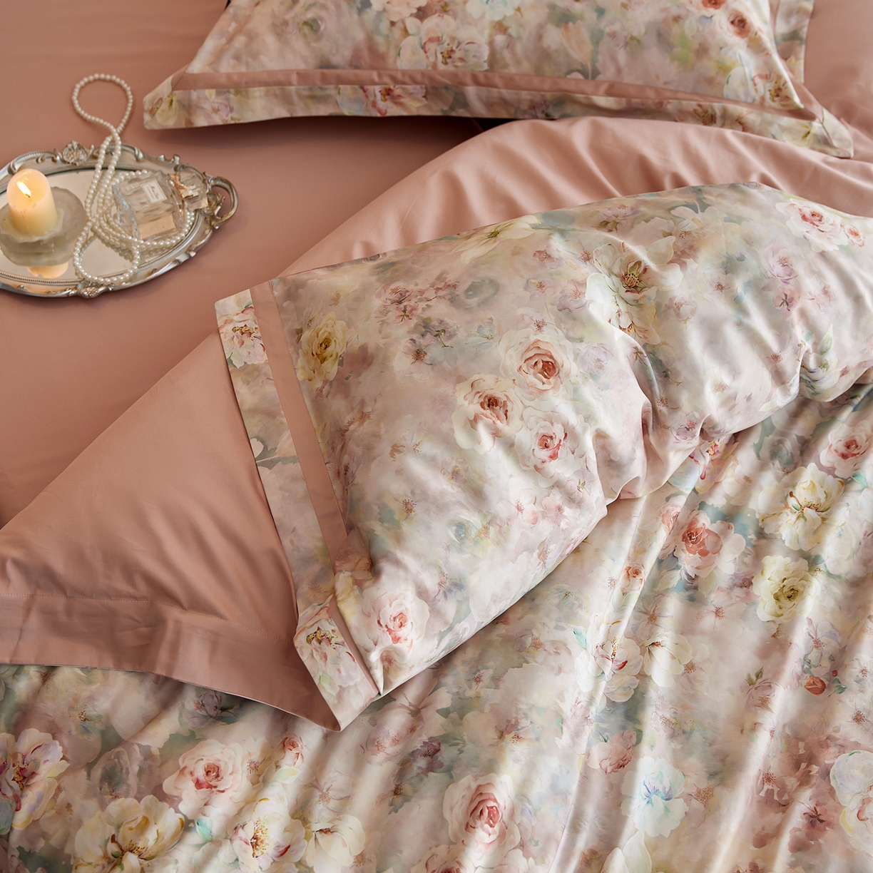 91家纺网 家纺一手货源 找家纺 （总）轩和家居 2025新款轻奢A类70S长绒棉纯棉印花四件套-第二组