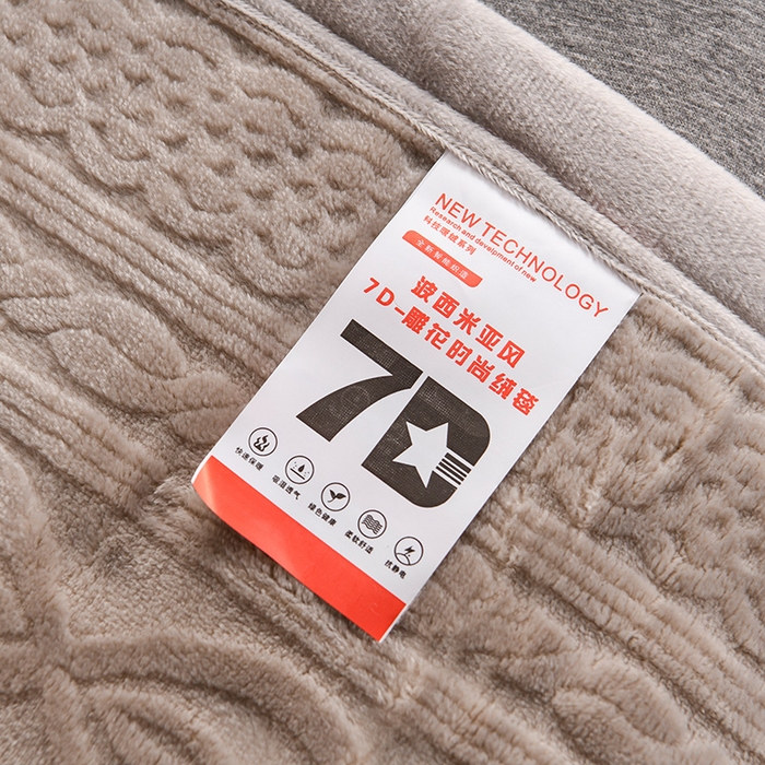91家纺网 家纺一手货源 找家纺 小牛席业 2025新款7D雕花牛奶绒毛毯 米色