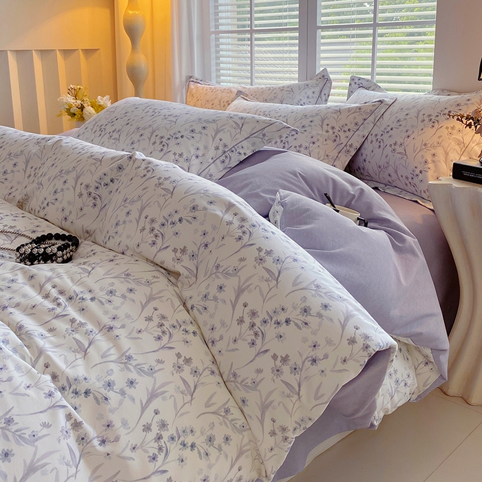 91家纺网 家纺一手货源 找家纺 威布斯 2025新疆棉全棉生态加厚磨毛四件套樱贝