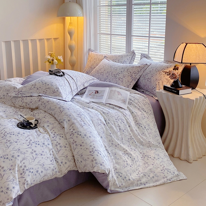 91家纺网 家纺一手货源 找家纺 威布斯 2025新疆棉全棉生态加厚磨毛四件套樱贝