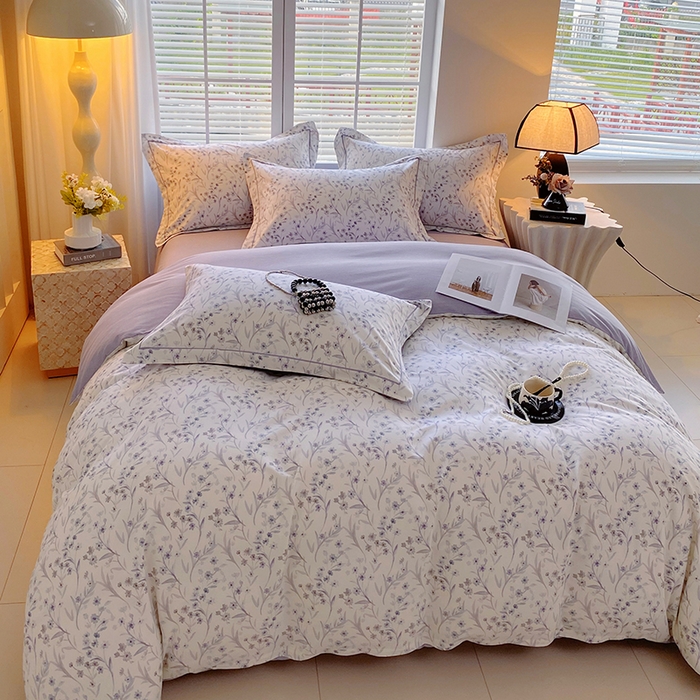 91家纺网 家纺一手货源 找家纺 威布斯 2025新疆棉全棉生态加厚磨毛四件套樱贝