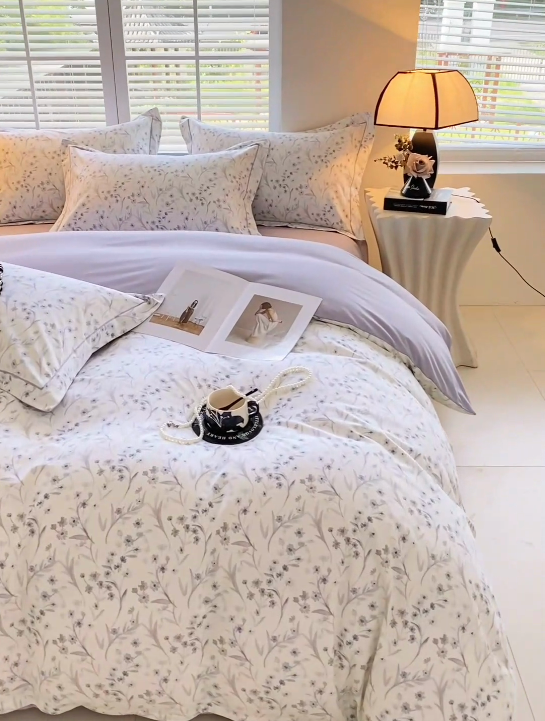 91家纺网 家纺一手货源 找家纺 威布斯 2025新疆棉全棉生态加厚磨毛四件套樱贝