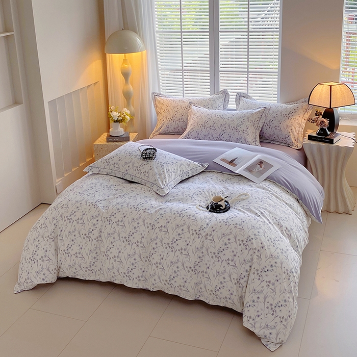 91家纺网 家纺一手货源 找家纺 威布斯 2025新疆棉全棉生态加厚磨毛四件套樱贝