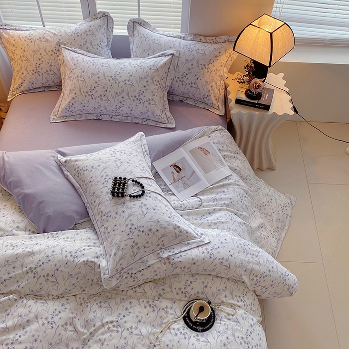 91家纺网 家纺一手货源 找家纺 威布斯 2025新疆棉全棉生态加厚磨毛四件套樱贝