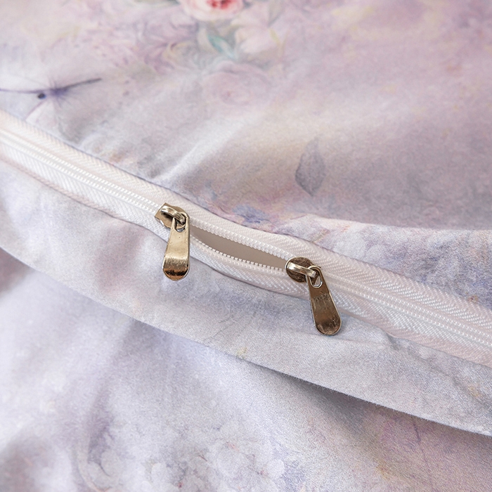 91家纺网 家纺一手货源 找家纺 迷尚家居 2025新款全棉60支磨毛花边款四件套 绒花梦境