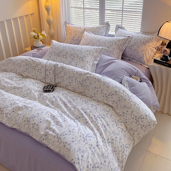 91家纺网 家纺一手货源 找家纺 威布斯 2025新疆棉全棉生态加厚磨毛四件套樱贝