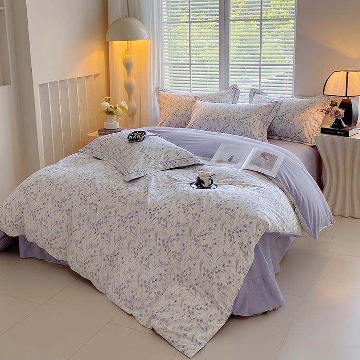 91家纺网 家纺一手货源 找家纺 威布斯 2025新疆棉全棉生态加厚磨毛四件套樱贝