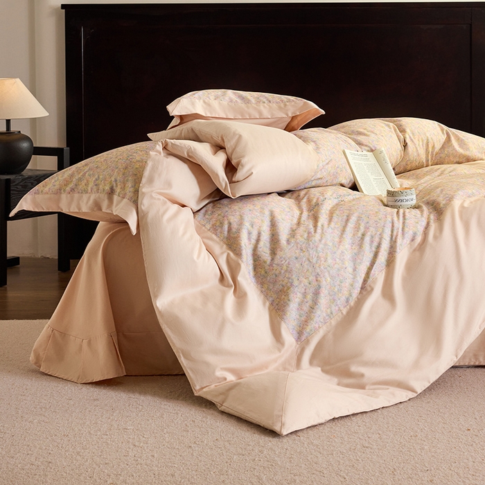 91家纺网 家纺一手货源 找家纺 迷尚家居 2025新款天丝棉磨毛工艺款四件套 卡洛桔