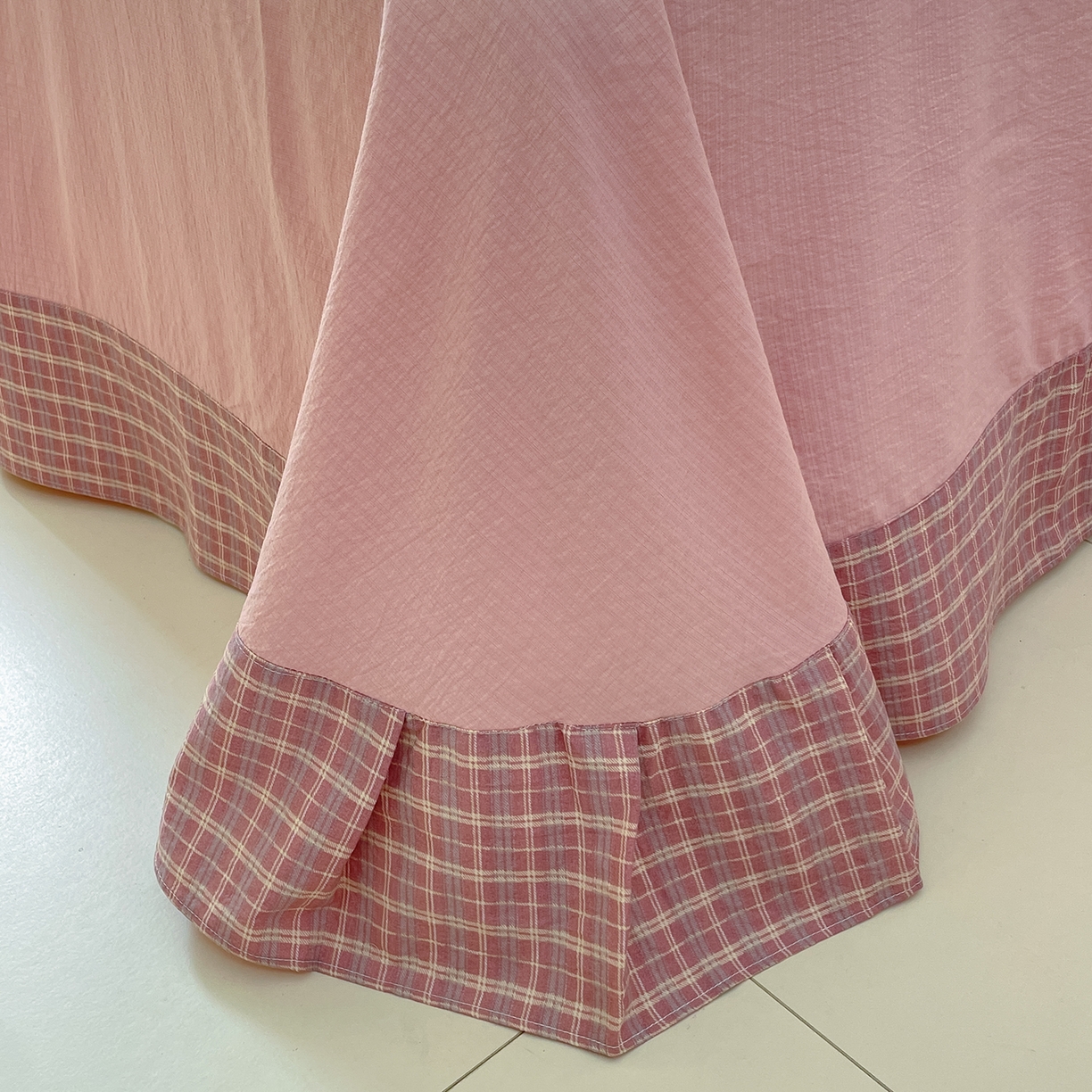 91家纺网 家纺一手货源 找家纺 韩后家纺 2025新款木棉印花四件套 艾格-粉