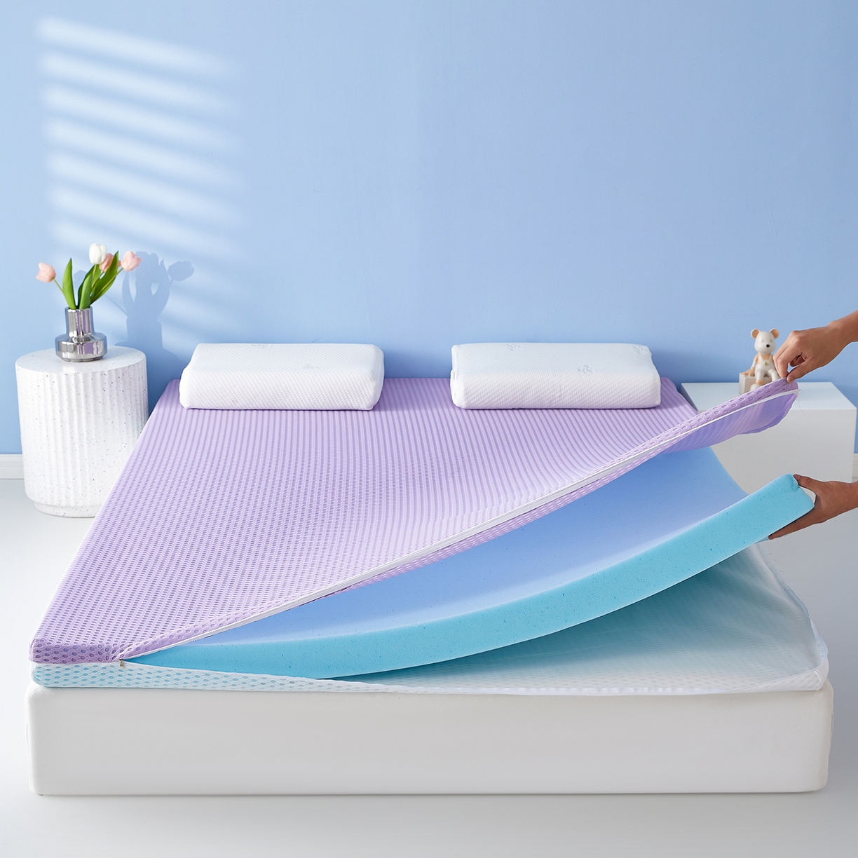 91家纺网 家纺一手货源 找家纺 （总）芊梵床垫 2025新款凝胶记忆棉海绵床垫