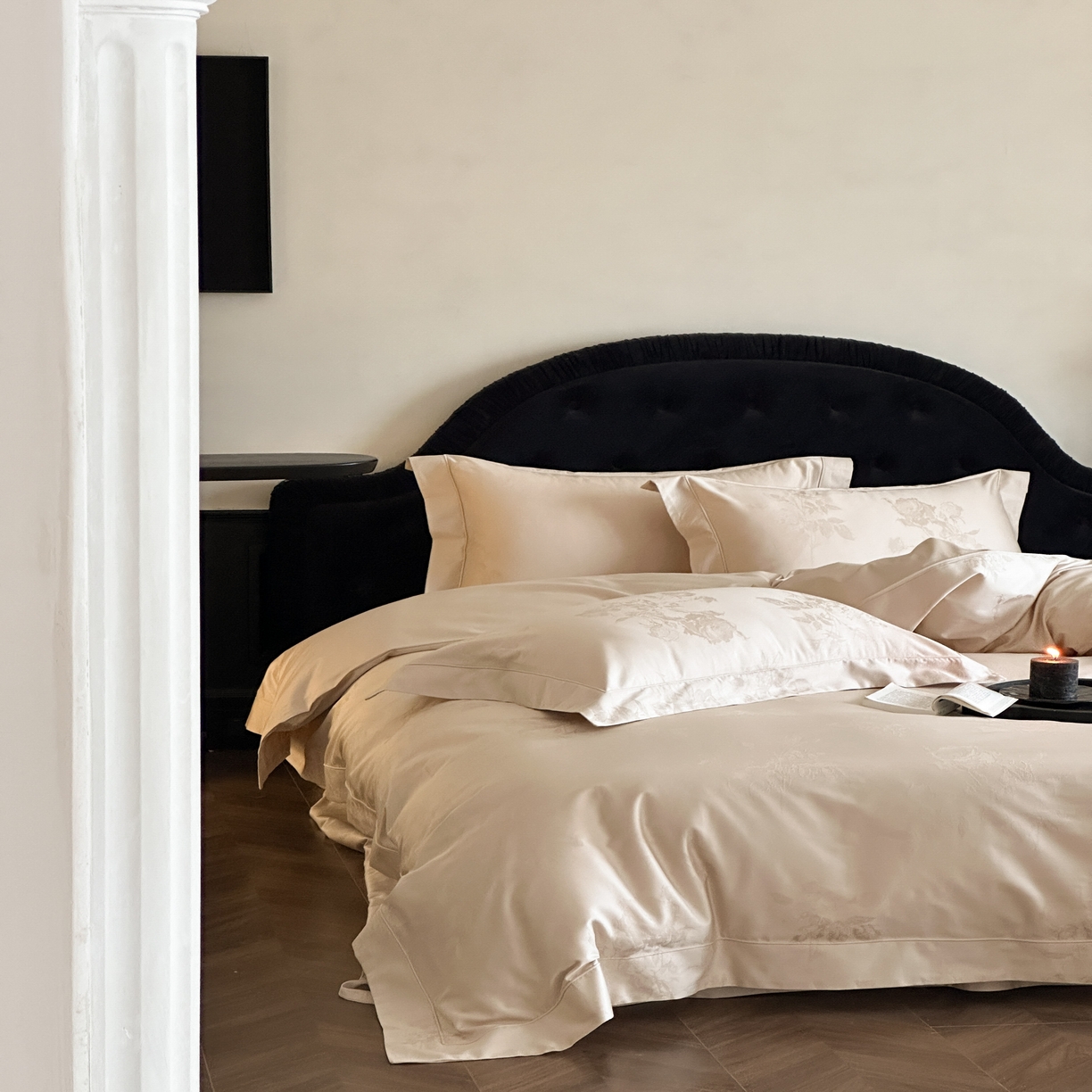 91家纺网 家纺一手货源 找家纺 （总）太古汇家居 2025新款全棉纯棉提花“花屿寻”系列四件套