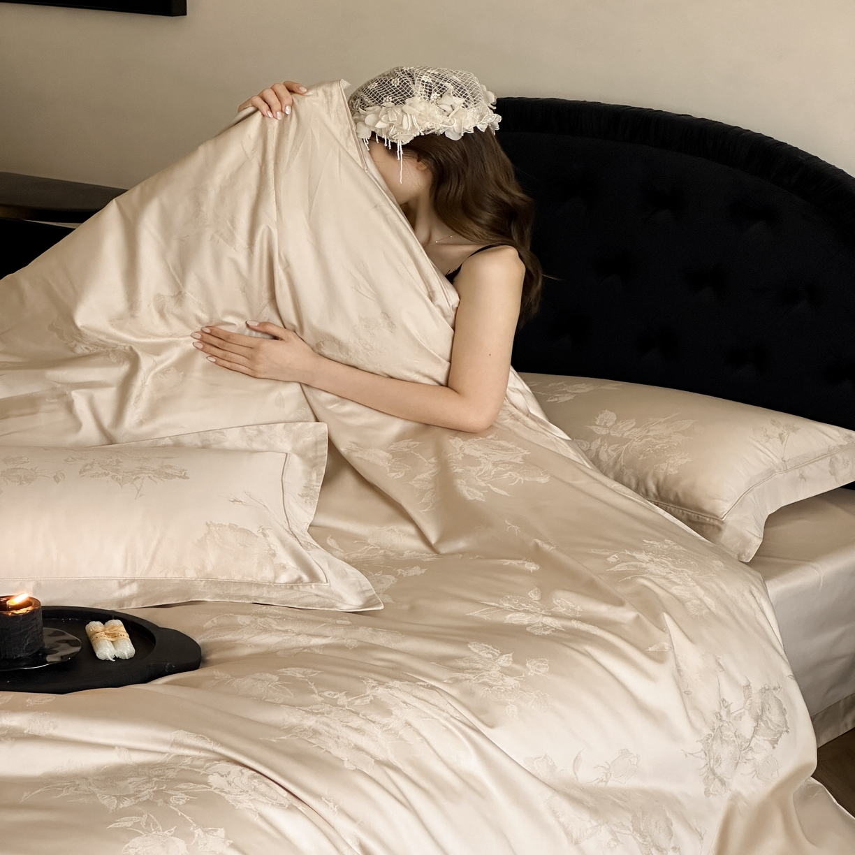 91家纺网 家纺一手货源 找家纺 （总）太古汇家居 2025新款全棉纯棉提花“花屿寻”系列四件套