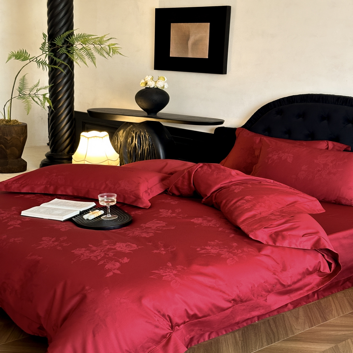 91家纺网 家纺一手货源 找家纺 （总）太古汇家居 2025新款全棉纯棉提花“花屿寻”系列四件套