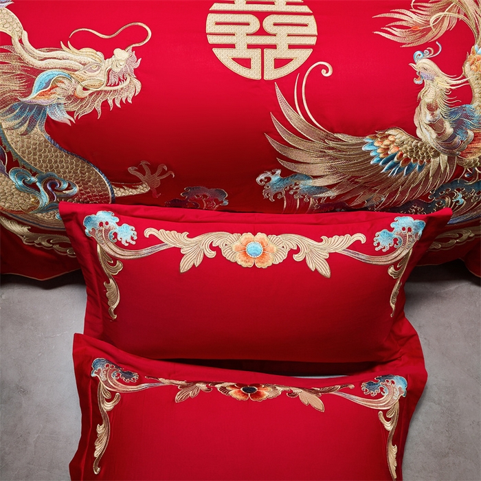 91家纺网 家纺一手货源 找家纺 （总）宏羽纺家纺 2025新款全棉100%全棉新中式婚庆多件套