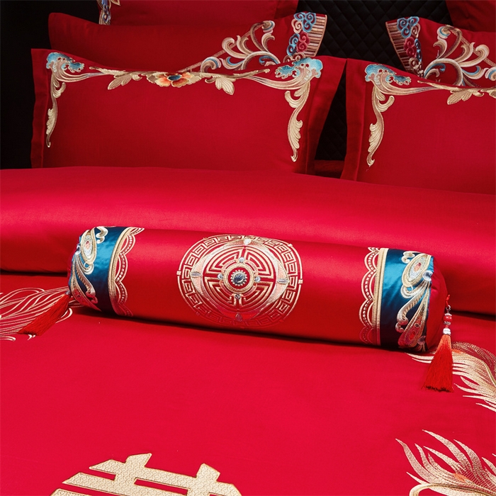 91家纺网 家纺一手货源 找家纺 （总）宏羽纺家纺 2025新款全棉100%全棉新中式婚庆多件套