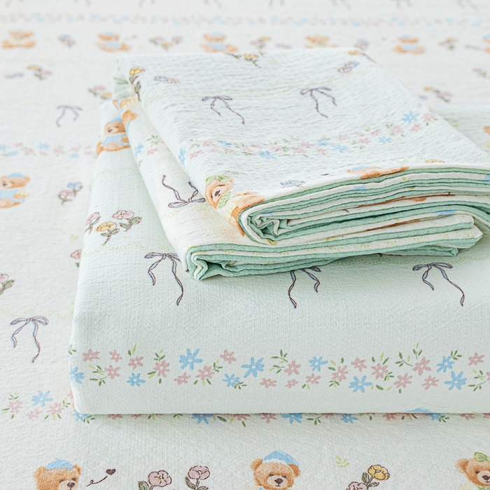 91家纺网 家纺一手货源 找家纺 （总）奇丝雅2025新款A类有氧超柔云感双层纱床单单件学生宿舍家用四季通用床单两件套三件套