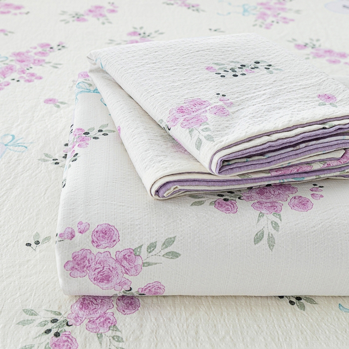 91家纺网 家纺一手货源 找家纺 （总）奇丝雅2025新款A类有氧超柔云感双层纱床单单件学生宿舍家用四季通用床单两件套三件套