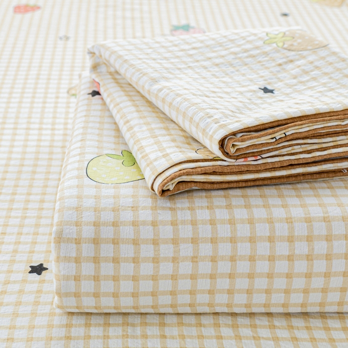 91家纺网 家纺一手货源 找家纺 （总）奇丝雅2025新款A类有氧超柔云感双层纱床单单件学生宿舍家用四季通用床单两件套三件套