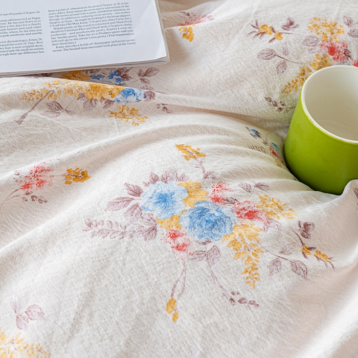 91家纺网 家纺一手货源 找家纺 奇丝雅2025新款A类有氧超柔云感双层纱床单单件学生宿舍家用四季通用床单两件套三件套半岛慕尚