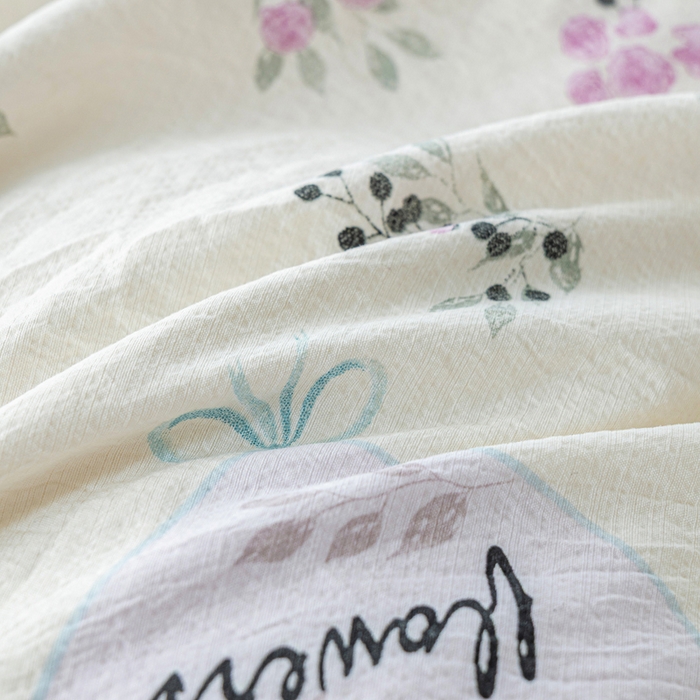 91家纺网 家纺一手货源 找家纺 奇丝雅2025新款A类有氧超柔云感双层纱床单单件学生宿舍家用四季通用床单两件套三件套 花黛罗兰