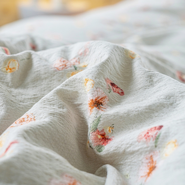 91家纺网 家纺一手货源 找家纺 奇丝雅2025新款A类有氧超柔云感双层纱床单单件学生宿舍家用四季通用床单两件套三件套 轻颂