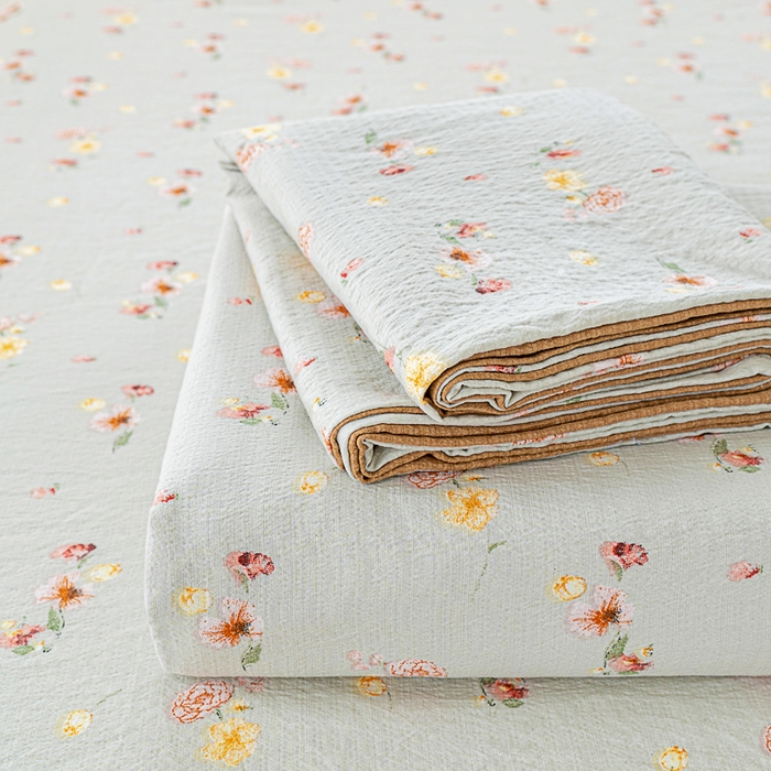 奇丝雅2025新款A类有氧超柔云感双层纱床单单件学生宿舍家用四季通用床单两件套三件套 轻颂