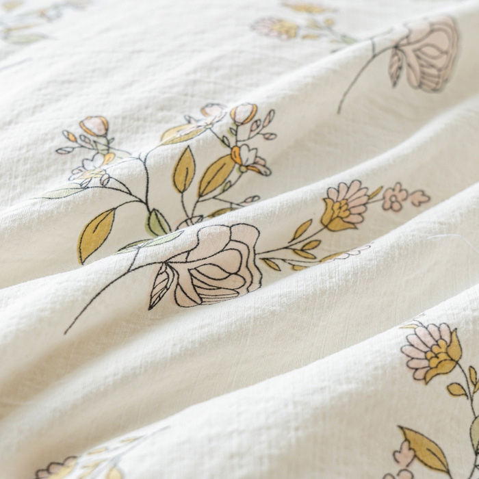 91家纺网 家纺一手货源 找家纺 奇丝雅2025新款A类有氧超柔云感双层纱床单单件学生宿舍家用四季通用床单两件套三件套 山茶花