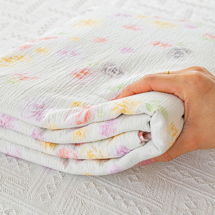 91家纺网 家纺一手货源 找家纺 奇丝雅2025新款A类有氧超柔云感双层纱床单单件学生宿舍家用四季通用床单两件套三件套 相遇