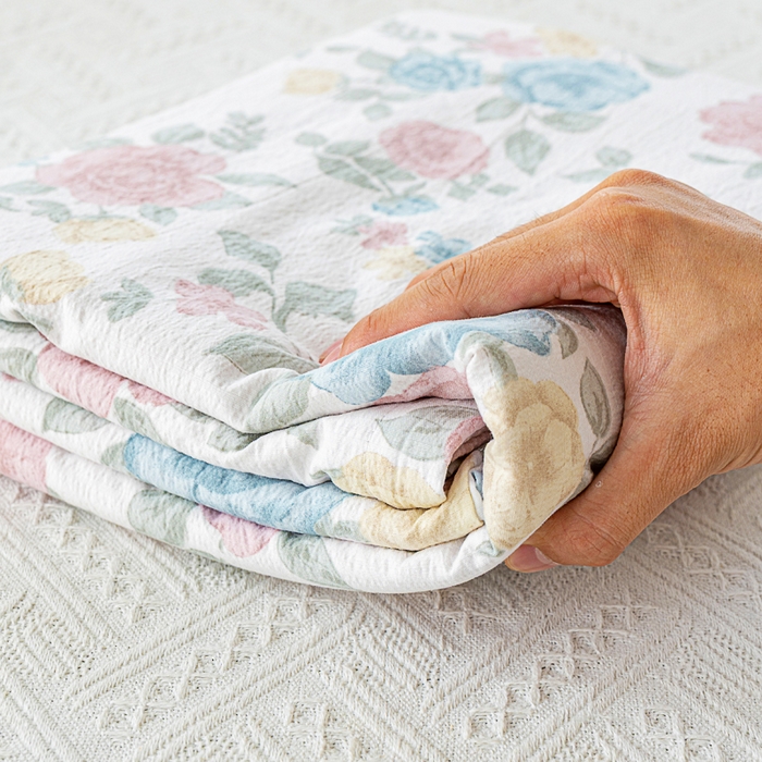 91家纺网 家纺一手货源 找家纺 奇丝雅2025新款A类有氧超柔云感双层纱床单单件学生宿舍家用四季通用床单两件套三件套 玉芷