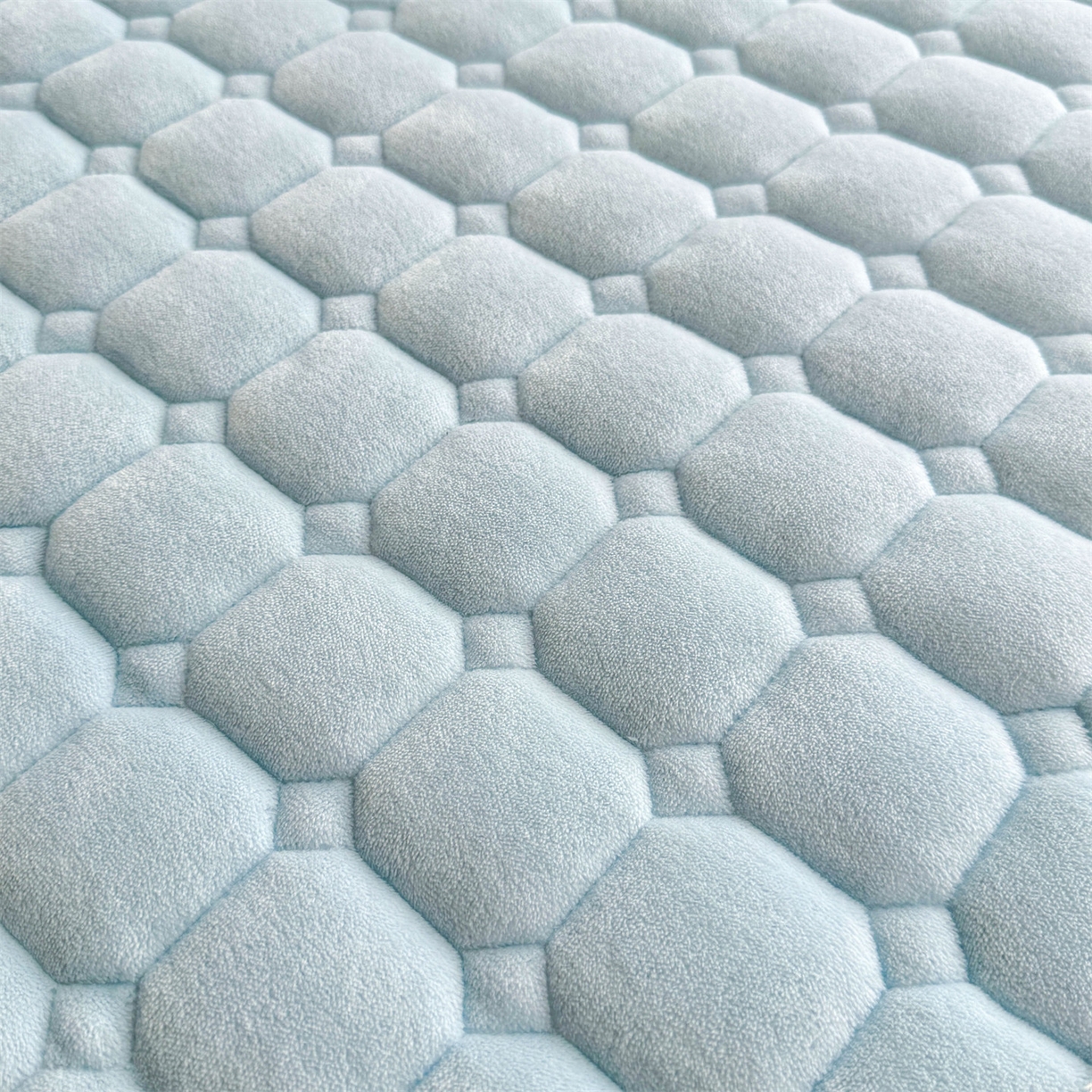 91家纺网 家纺一手货源 找家纺 雯豆家纺 雯豆2025冬季新品牛奶绒床垫床护垫学生上下铺床褥子纯色绒垫子牛奶绒床褥-天蓝