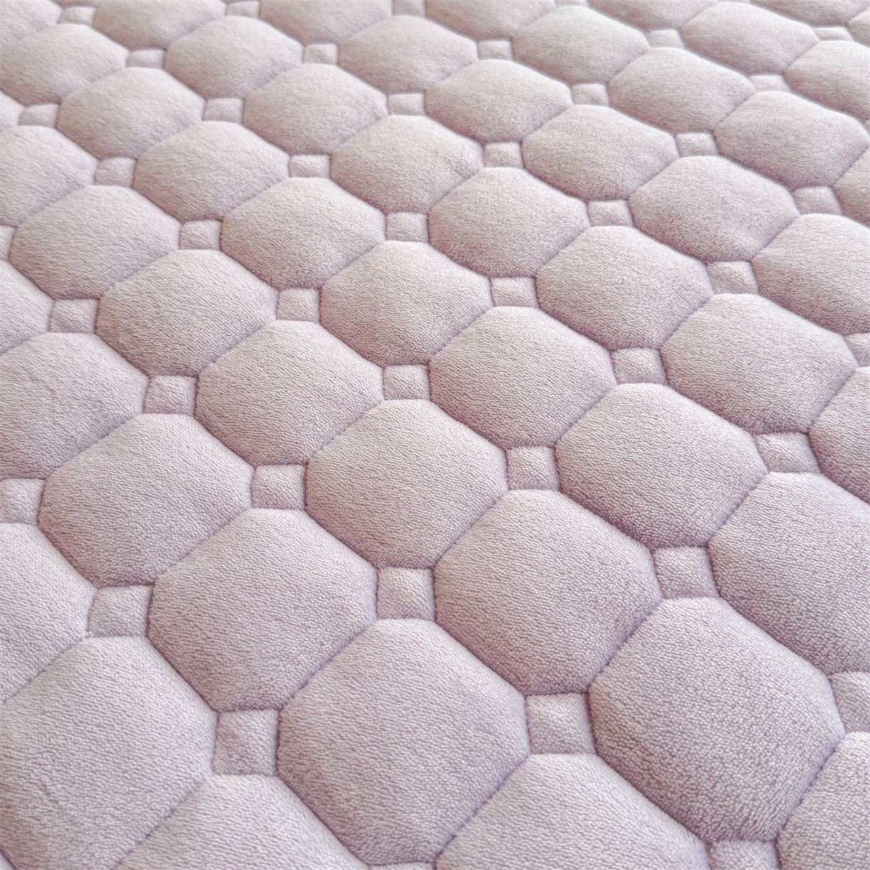 91家纺网 家纺一手货源 找家纺 雯豆家纺 雯豆2025冬季新品牛奶绒床垫床护垫学生上下铺床褥子纯色绒垫子牛奶绒床褥-雪青