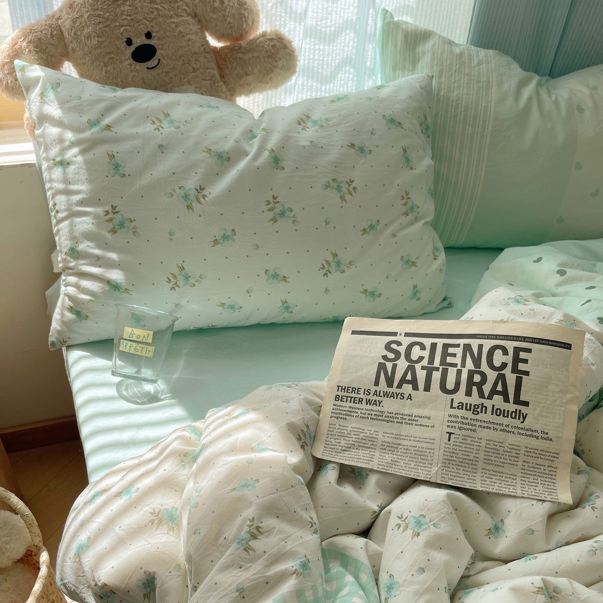 91家纺网 家纺一手货源 找家纺 轻奢坊 2025新款原创少女心拼布风数码印花水洗棉四件套 绿野仙踪