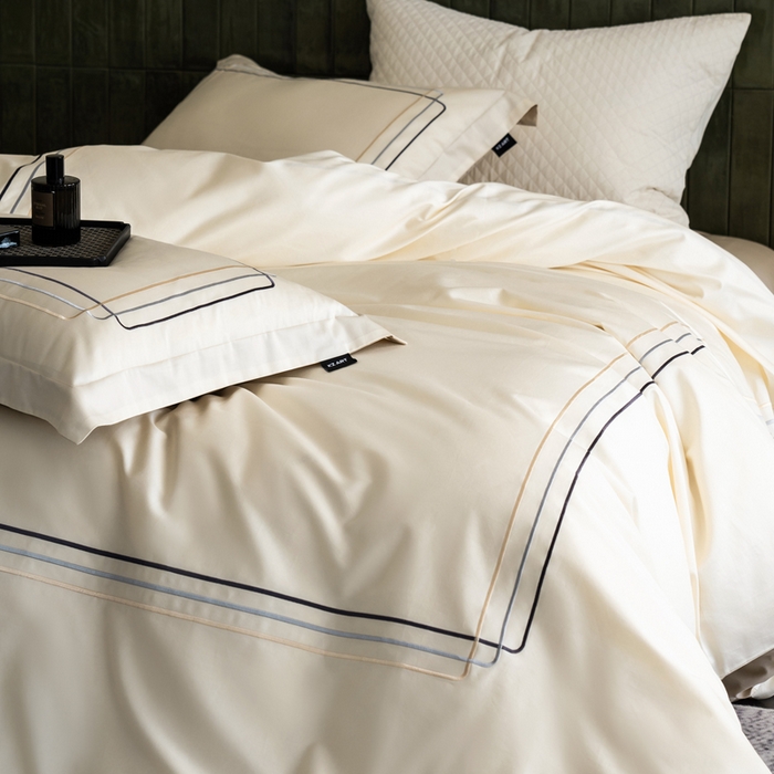 91家纺网 家纺一手货源 找家纺 （总）卡姿家纺 2025秋冬60支长绒棉意式轻奢刺绣四件套-菲克