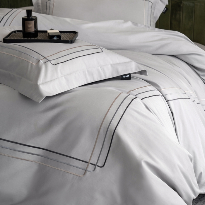 91家纺网 家纺一手货源 找家纺 （总）卡姿家纺 2025秋冬60支长绒棉意式轻奢刺绣四件套-菲克