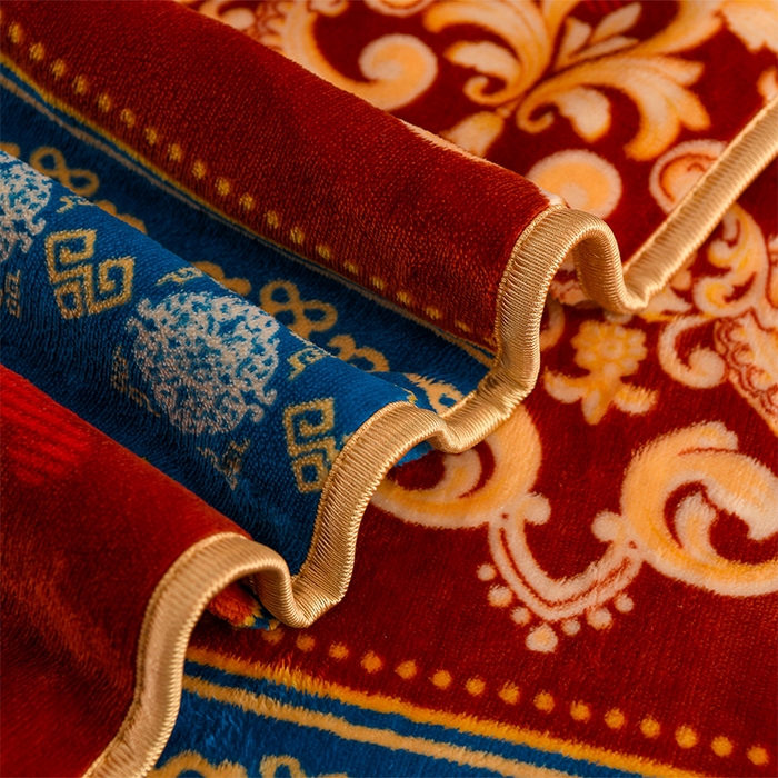 91家纺网 家纺一手货源 找家纺 千嘻汇 2025新款7斤牛奶绒金貂法莱绒床裙款保暖绒四件套 布拉格