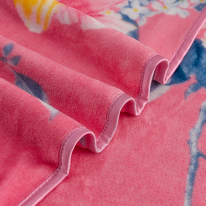 91家纺网 家纺一手货源 找家纺 千嘻汇 2025新款7斤牛奶绒金貂法莱绒床裙款保暖绒四件套 粉黛佳人