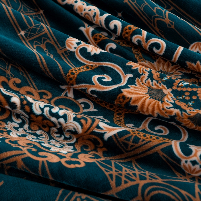 91家纺网 家纺一手货源 找家纺 千嘻汇 2025新款7斤牛奶绒金貂法莱绒床裙款保暖绒四件套 流星花园