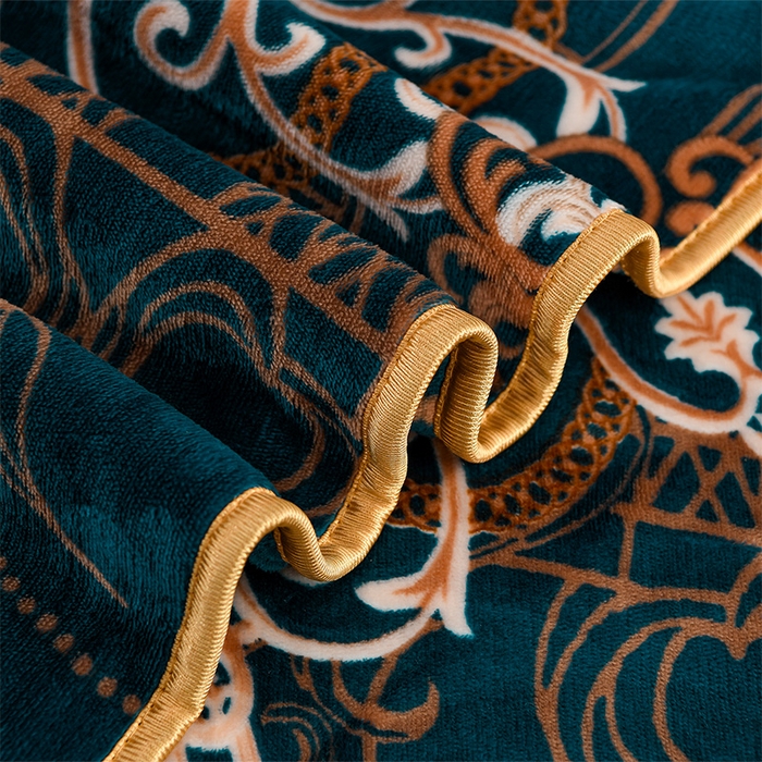 91家纺网 家纺一手货源 找家纺 千嘻汇 2025新款7斤牛奶绒金貂法莱绒床裙款保暖绒四件套 流星花园